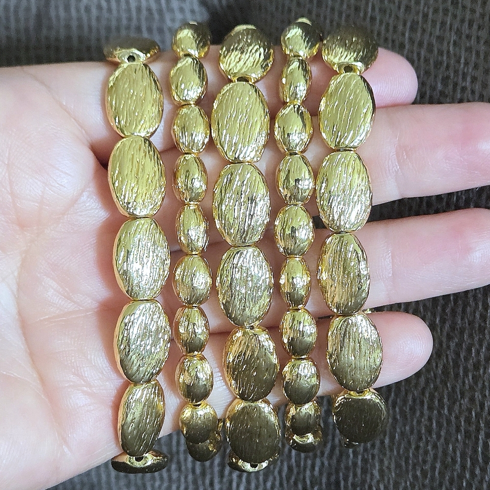 House🏠 of Harlow 1960 Set of Five🖐 Stretchy Gold💛 Bead Bracelets - NWT - Picture 9 of 16